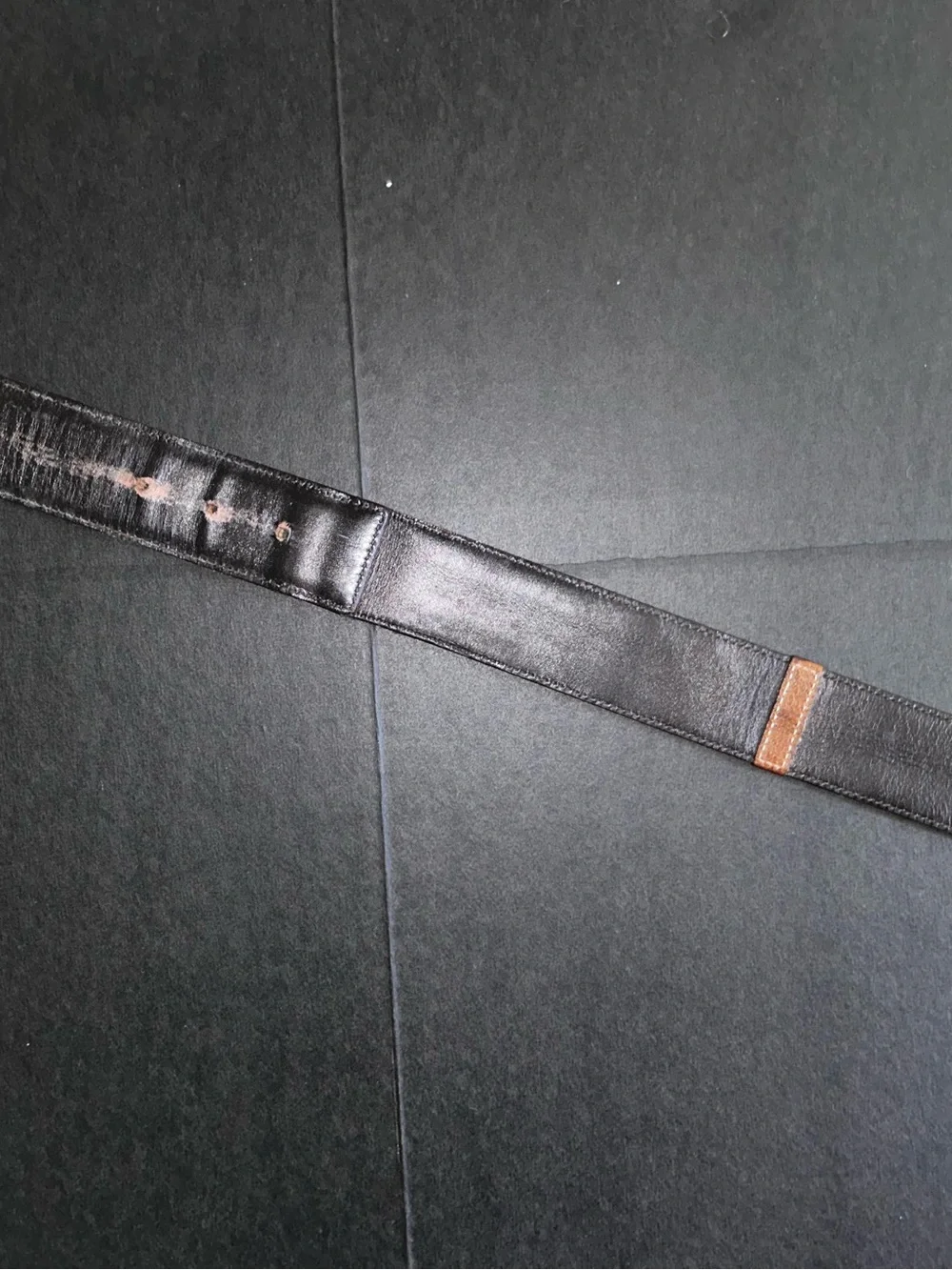 Gucci Striped Green and Red Fabric Belt with Brown Leather Ends